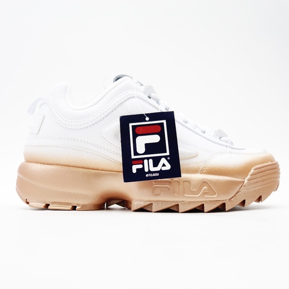 fila disruptor glitter rose gold
